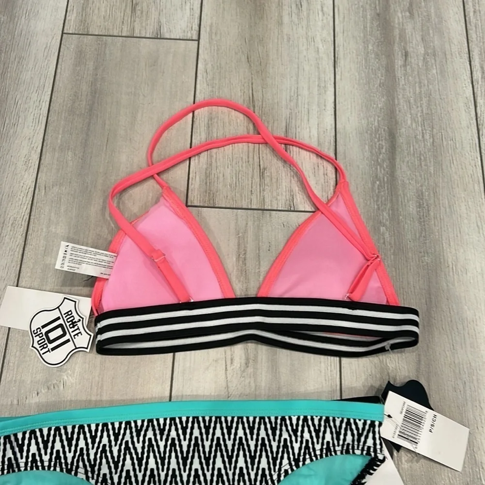 Route 101 Sport 3 piece bikini swim suit set size small